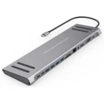 ONTEN USB-C Docking Station 13-in-1 HDMI VGA PD 3.0 with 4 USB Ports, Dual USB-C & Ethernet (OTN-9199A)