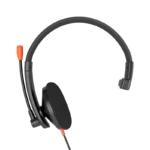 Meetion HP002 single-ear telephone headset with 3.5mm jack, adjustable mic and lightweight mono design for office use