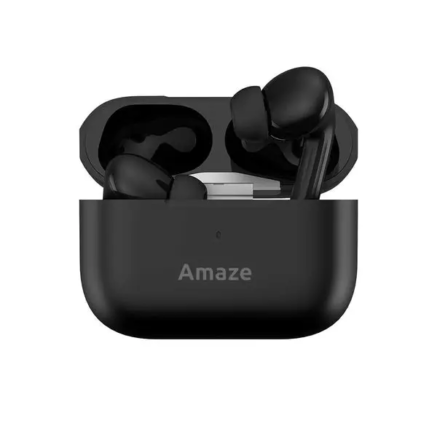 Amaze A600 wireless earbuds black and white with charging case, Bluetooth connectivity and premium sound quality, best price in Pakistan earbuds.