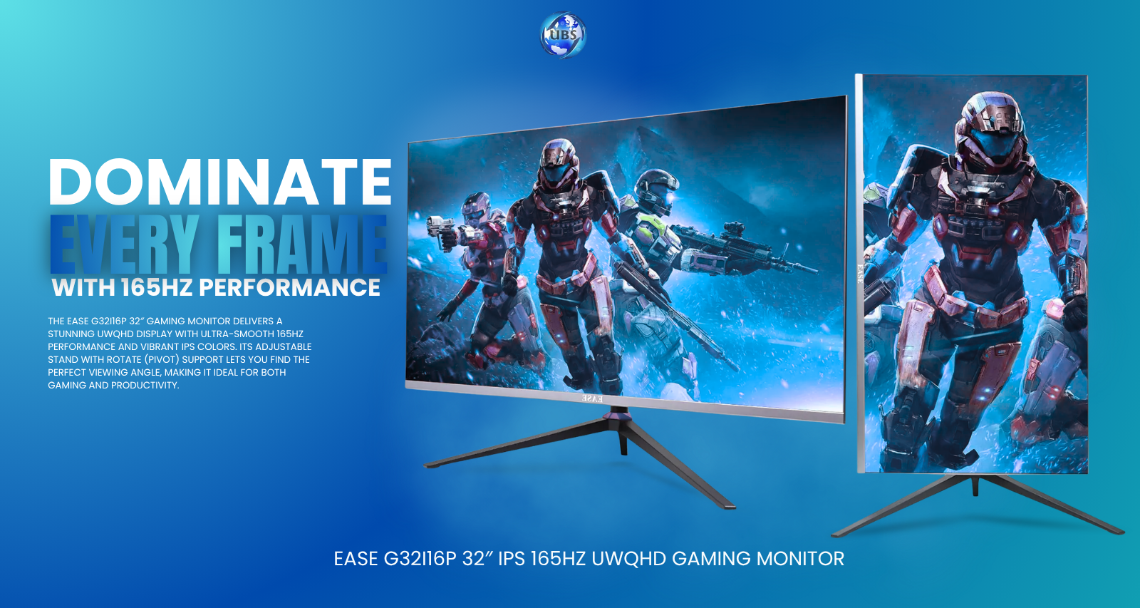 Green Blue and White Ramadan Mubarak Instagram Post (1600 x 853 px)