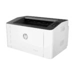 HP LaserJet 108a black and white laser printer compact design front view