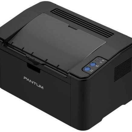 Pantum P2500W wireless laser printer black compact WiFi printer front view