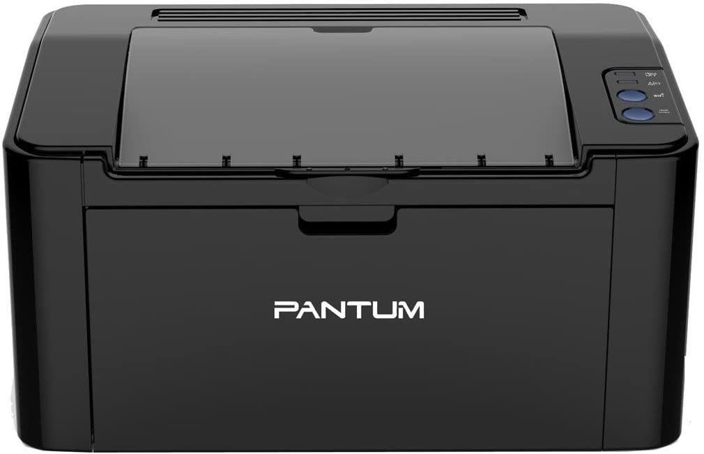 Pantum P2500W wireless laser printer black compact WiFi printer front view
